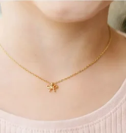 Janie and Jack Kids Accessories|Jewelry-Bow Pendant Necklace gold