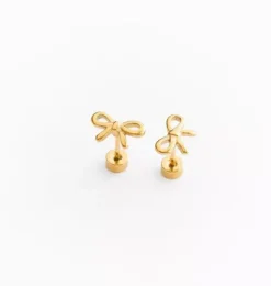 Janie and Jack Kids Accessories|Jewelry-Bow Stud Earrings gold