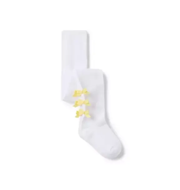 Janie and Jack Socks & Tights-Bow Tight white