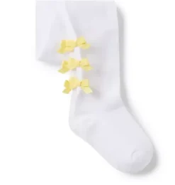 Janie and Jack Socks & Tights-Bow Tight white