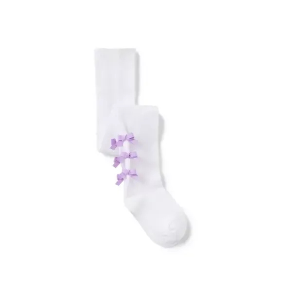 Janie and Jack Socks & Tights-Bow Tight white