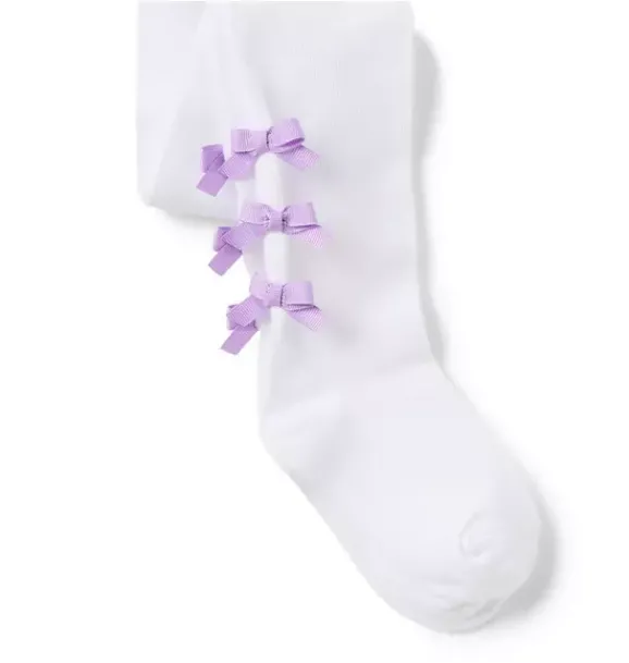 Janie and Jack Socks & Tights-Bow Tight white