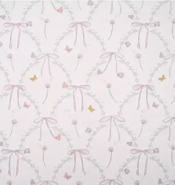 Janie and Jack Nursery|Blankets And Quilts-Bows & Butterfly Kisses Swaddle - pink