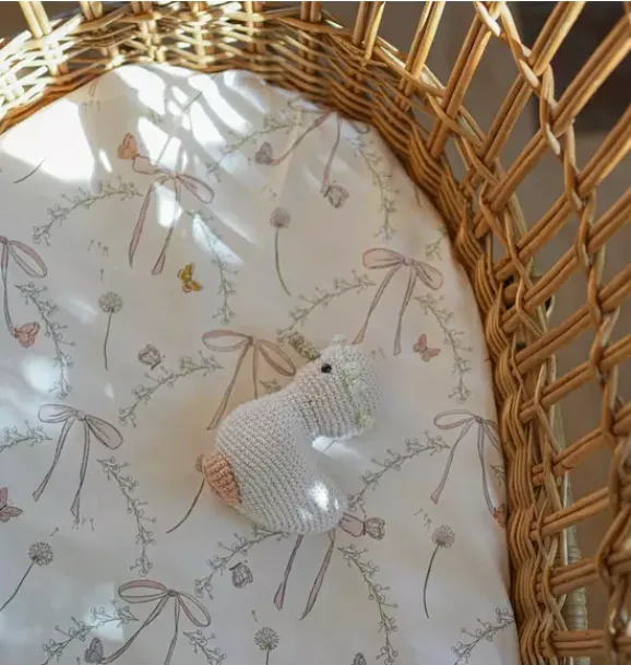 Janie and Jack Nursery|Sheets-Bows & Butterfly Kisses Crib Sheet - pink