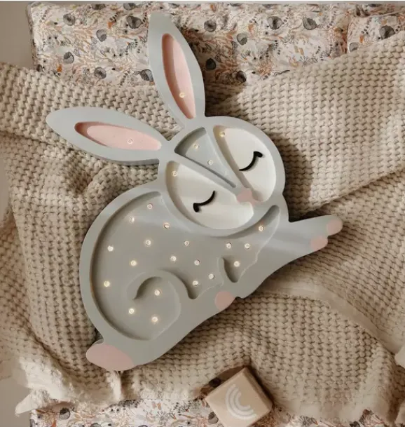Janie and Jack Lighting-Bunny Lamp gray