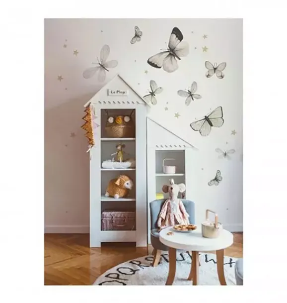 Janie and Jack Wallpaper-Butterfly Dance Wall Decal Set multi