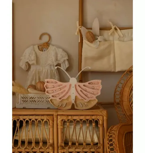 Janie and Jack Lighting-Butterfly Lamp strawberry cream