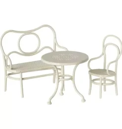 Janie and Jack Dolls-Café set, Mouse, Small - Off white multi