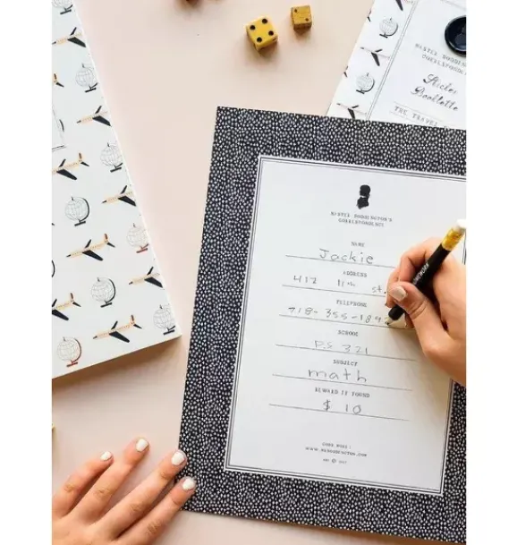 Janie and Jack Desk Accessories-Cat Club Composition Book Gift Set multi