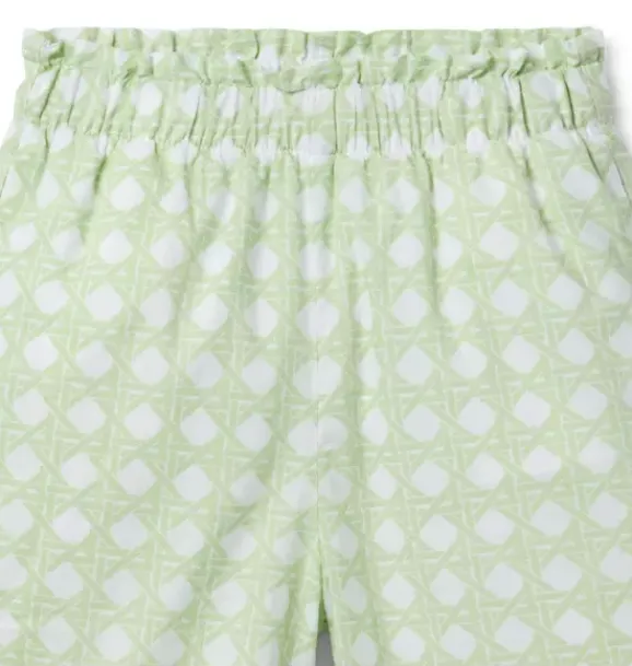 Janie and Jack Pants|Matching Sets-Checked Wide Leg Pant green fields check