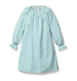 Janie and Jack Kids Pajamas|Petite Plume-Children's Delphine Nightgown in emerald ticking
