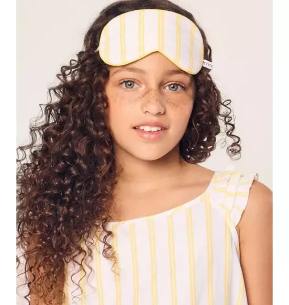 Janie and Jack Kids Accessories|Petite Plume-Children's Sleep Mask in Sunny Stripe yellow