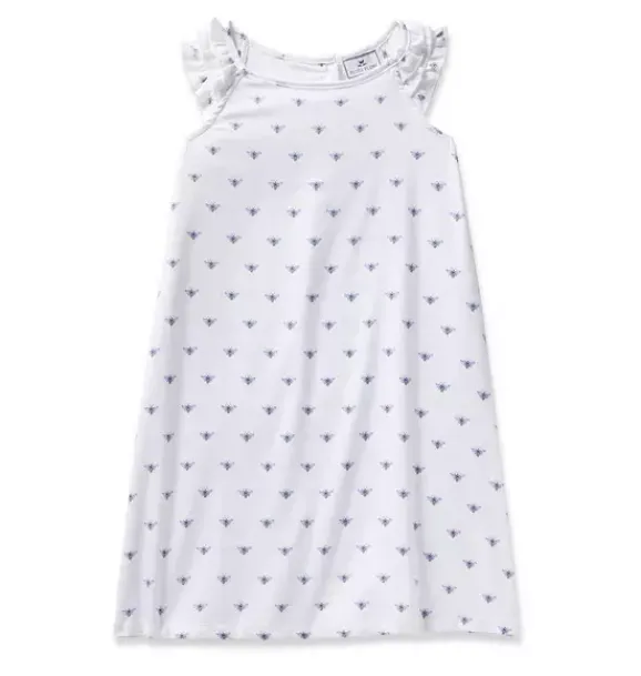 Janie and Jack Kids Pajamas|Petite Plume-Children's Twill Amelie Nightgown in Buzzing Bees white