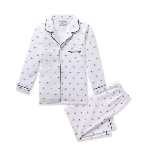 Janie and Jack Kids Pajamas|Petite Plume-Children's Twill Pajama in Buzzing Bees white