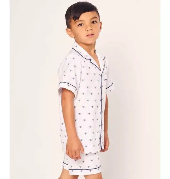 Janie and Jack Kids Pajamas|Petite Plume-Children's Twill Short Set in Buzzing Bees white