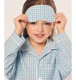 Janie and Jack Kids Accessories|Petite Plume-Childrens Twill Sleep Mask in spring gingham