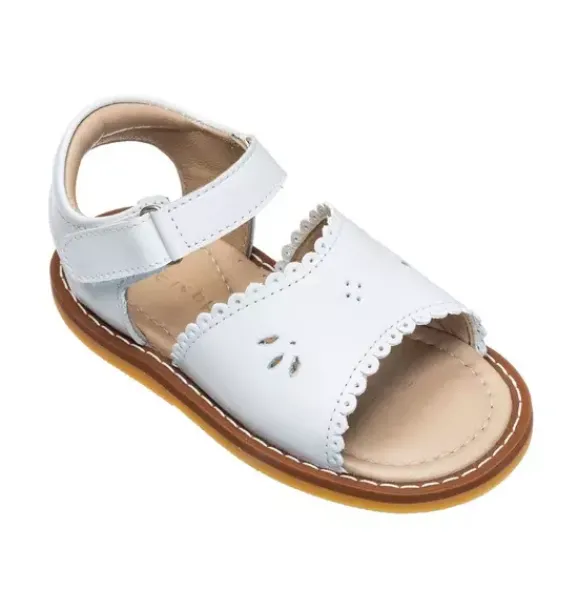 Janie and Jack Kids Shoes|Shoes-Classic Sandal with Scallop white