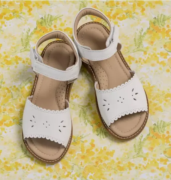 Janie and Jack Kids Shoes|Shoes-Classic Sandal with Scallop white