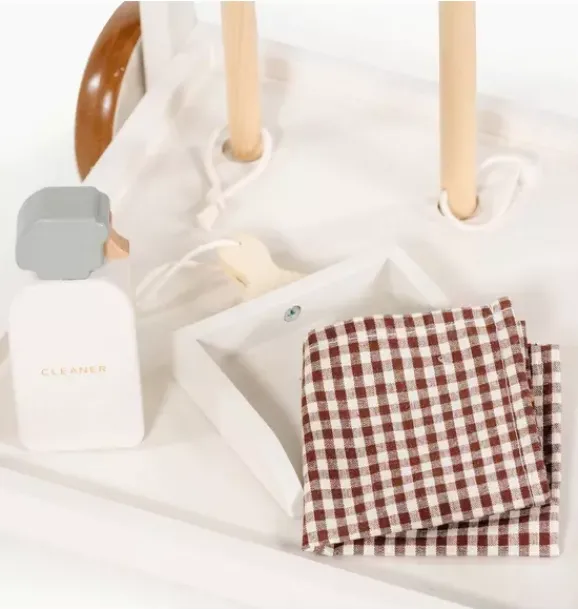 Janie and Jack Playroom-Cleaning Cart ivory