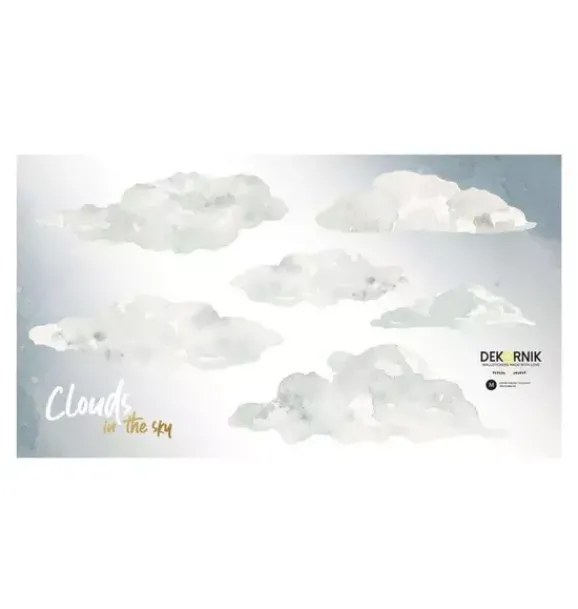 Janie and Jack Wallpaper-Clouds in the Sky Wall Decal Set multi
