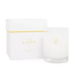 Janie and Jack Desk Accessories-Signature Candle crisp white linen