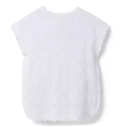 Janie and Jack Accessories|Girl-Crochet Swim Cover-Up jet ivory