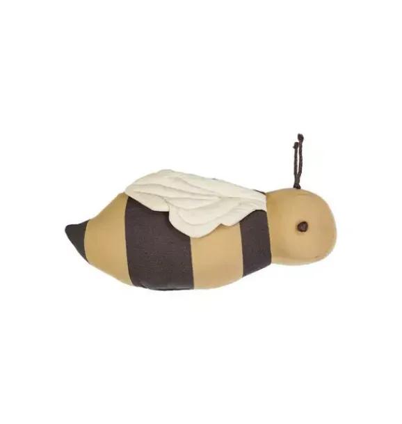 Janie and Jack Decorative Pillows And Throws-Cushion Buzzy Bee honey and black