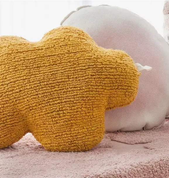 Janie and Jack Decorative Pillows And Throws-Cushion Cloud mustard