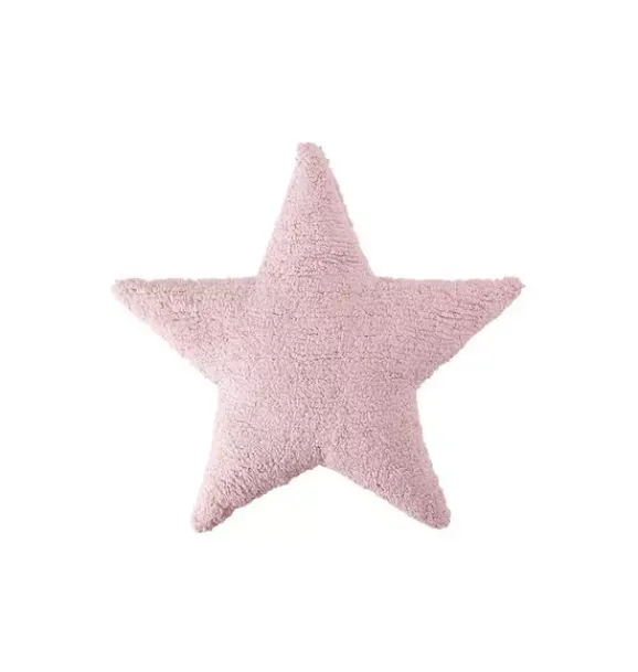 Janie and Jack Decorative Pillows And Throws-Cushion Star Pink light pink