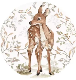 Janie and Jack Wallpaper-Deer in a Circle Wall Decal Set multi