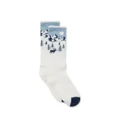Janie and Jack Socks-Deer Sock jet ivory deer