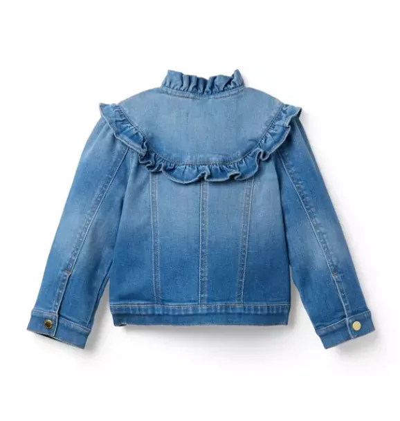 Janie and Jack Jackets & Coats-Denim Ruffle Jacket In sadie medium wash