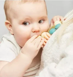 Janie and Jack Kids Accessories|Adult Accessories-Dewdrop Signature Teething Necklace pastel