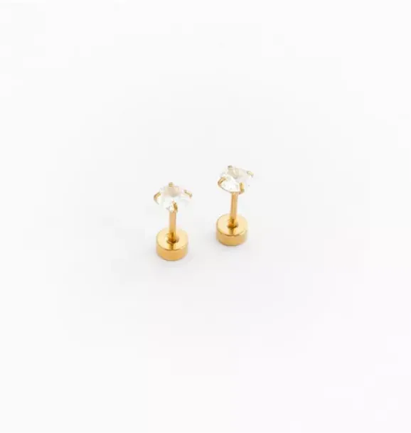 Janie and Jack Kids Accessories|Jewelry-Diamond Stud Earrings gold
