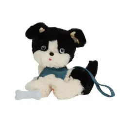 Janie and Jack Stuffed Animals-Dinkum Dogs - Lucky Blk/White black