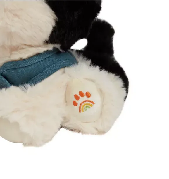 Janie and Jack Stuffed Animals-Dinkum Dogs - Lucky Blk/White black