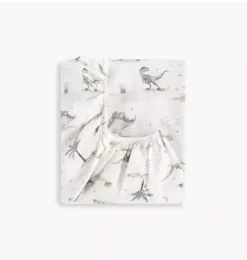 Janie and Jack Sheets|Nursery-Dino Dreams Crib Sheet - sage