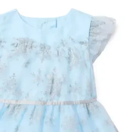 Janie and Jack Dresses-Disney Frozen Sparkle Tulle Dress ice blue