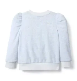 Janie and Jack Sweaters & Sweatshirts|Matching Sets-Disney Mickey Mouse Gingham Sweatshirt light blue gingham
