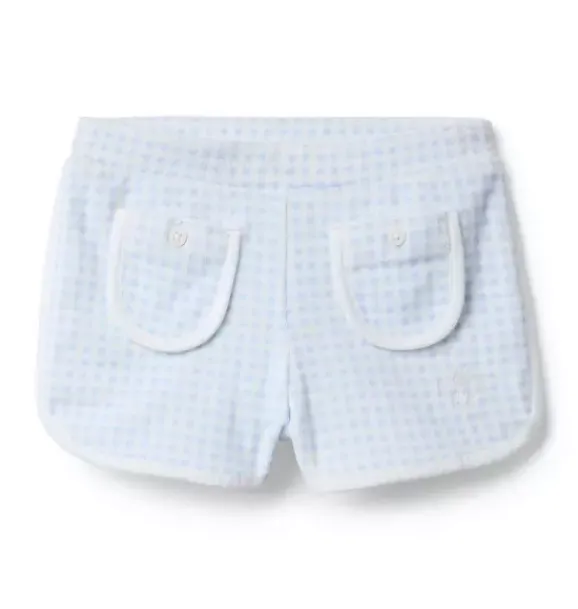 Janie and Jack Matching Sets|Skirts & Shorts-Disney Mickey Mouse Gingham Short light blue gingham