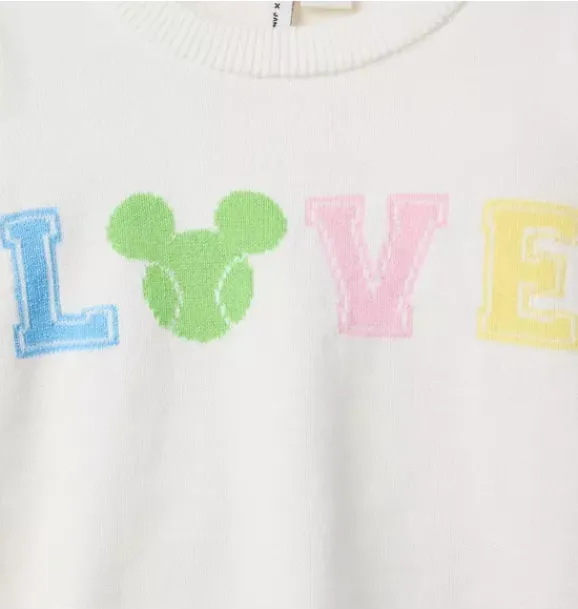Janie and Jack Sweaters & Sweatshirts-Disney Mickey Mouse Love Sweater Top white