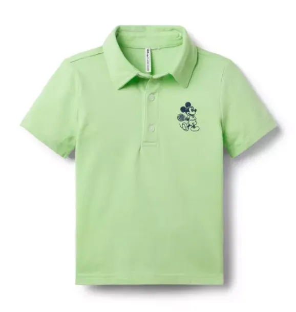 Janie and Jack Polos-Disney Mickey Mouse Polo light green