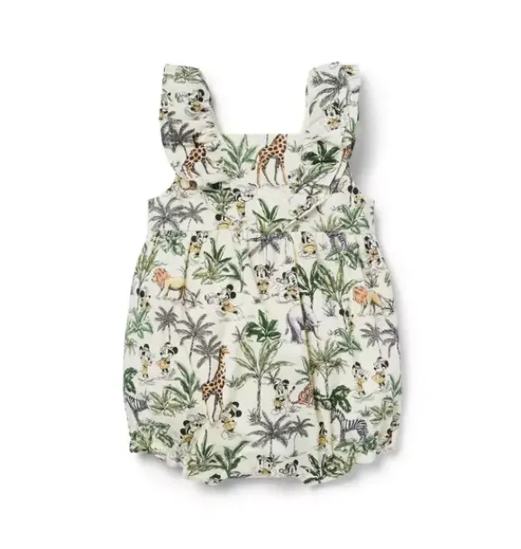 Janie and Jack Disney Mickey Mouse Safari|One-pieces & Rompers-Disney Mickey Mouse Safari Ruffle Baby Romper freshwater pearl mickey mouse safari