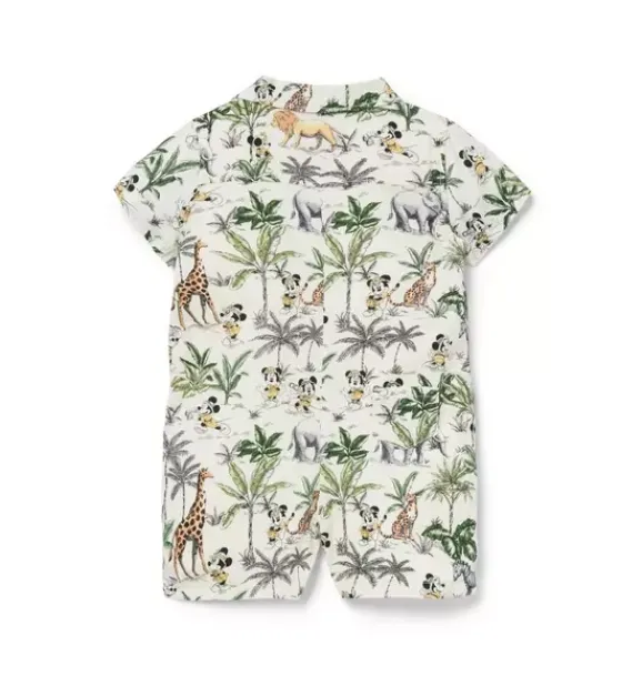 Janie and Jack Disney Mickey Mouse Safari|One-pieces & Rompers-Disney Mickey Mouse Safari Baby Romper freshwater pearl mickey mouse safari