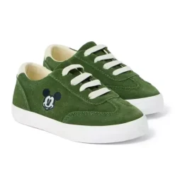 Janie and Jack Disney Mickey Mouse Safari|Shoes-Disney Mickey Mouse Suede Sneaker ivy green