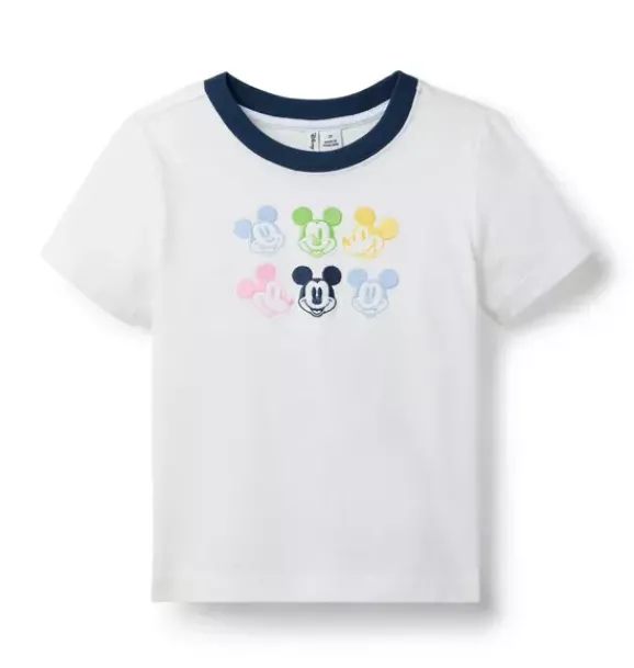 Janie and Jack Tees-Disney Mickey Mouse Tee jet ivory