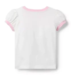 Janie and Jack Short Sleeve Tops-Disney Minnie Mouse Tennis Tee white