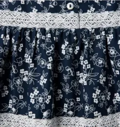 Janie and Jack Dresses-Ditsy Floral Lace Trim Dress merchant marine ditsy floral