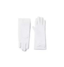 Janie and Jack Hats, Scarves, & Gloves-Dot Bow Glove white