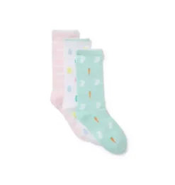 Janie and Jack Socks-Easter Sock 3-Pack mint chip bunny, white easter egg and pale pink stripe